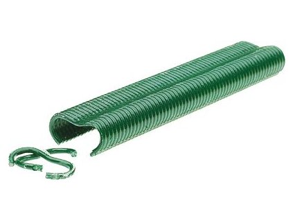 Spony RAPID VR22, PVC zelené, sponky pre viazacie kliešte RAPID FP222 a FP20, pre drôt 5-11 mm, bal. 1100 ks
