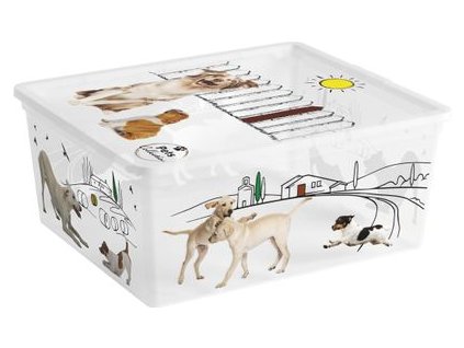 Box s vekom KIS C Style Pets M, 18 lit., 34x40x17 cm