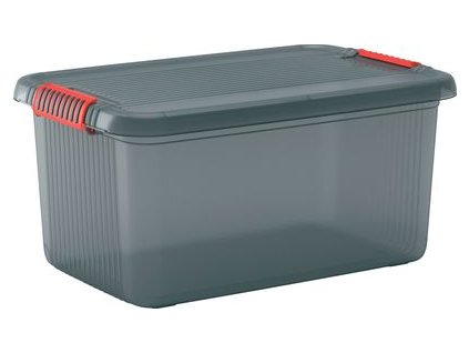 Box s vekom KIS K Latch L, sivý/oranžový, 39x59x28 cm