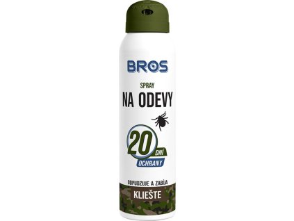 Sprej Bros, proti kliešťom, na odev, repelentný, 120/90 ml