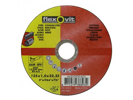 Kotúč flexOvit 20423 125x1,0 A60R-BF41, rezný na kov a nerez