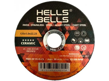 Kotúč Hells Bells 125x1.0x22.2mm, T41, SG-Ceramic, rezný