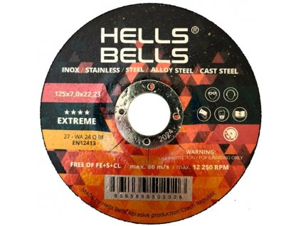 Kotúč Hells Bells 125x7.0x22.2mm, T27, Extreme