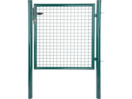 Brána Strend Pro METALTEC ECO 2, 1000/1500/50x50 mm, okrúhly rám, zelená, jednokrídlová, záhradná, ZN+PVC, RAL6005