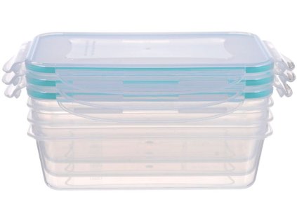 Dóza MagicHome Lunchbox set YH377, sada 3 ks, 1350 ml, 155x215x75 mm, obdĺžniková, Clip