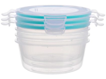 Dóza MagicHome Lunchbox set YH371, sada 3 ks, 700 ml, 145x145x75 mm, okrúhla, Clip