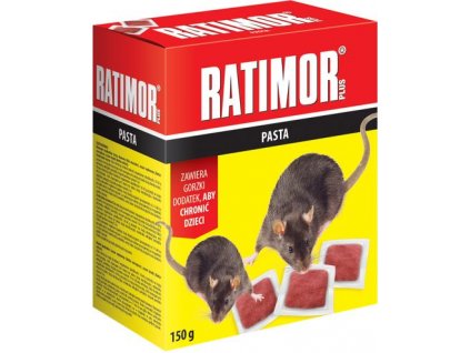 Návnada RATIMOR® Bromadiolon, mäkká, na myši a potkany, 150 g