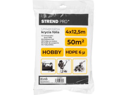 Fólia krycia Strend Pro Hobby, maliarska, 4x12,5 m, 6µ, zakrývacia