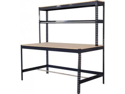 Stôl Racks PWB60, pracovný, do dielne, s policou, 183x183x90 cm, max 350 kg