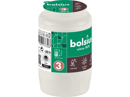 Náplň Bolsius, 50 h, 152 g, 57x94 mm, do kahanca, biela, olej