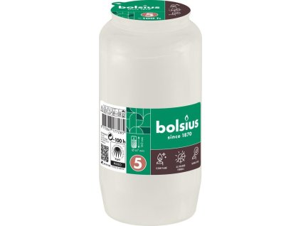Náplň Bolsius, 100 h, 317g, 67x140 mm, do kahanca, biela, olej