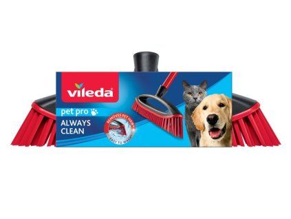 Metla Vileda Always Clean Pet Pro, mäkké gumové štetiny