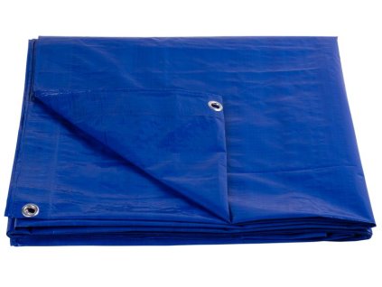 Plachta Tarpaulin Standard 4x5, zakrývacia, 80 g/m2, modrá, s okami