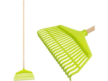 Hrable na lístie R142, švédske, 22 zubé, plastové, 150 cm násada