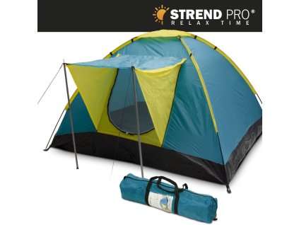 Stan Strend Pro, turistický, pre 3-4 osoby, tyrkysový, 205x205x120 cm