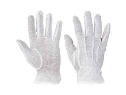 Rukavice BUSTARD 10/XL, textilné, PVC terčíky