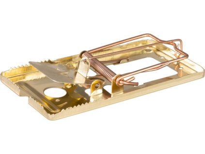 Pasca na potkany, kovová, mosadzná, 165x90 mm