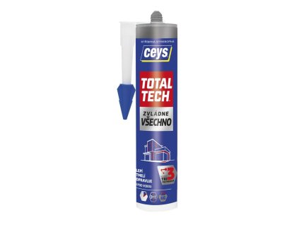 Lepidlo Ceys TOTAL TECH, strieborný, 2v1 tmel, 290 ml