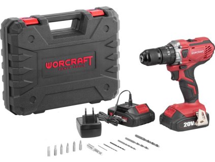 Skrutkovač Worcraft CHD-S20LiWB ShareSYS, 20V, 2x Li-ion 2.0 Ah, bezuhlíkový, SET v kufri