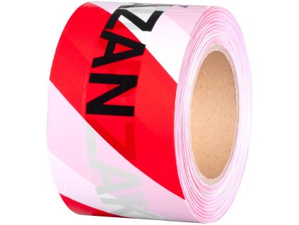 Páska Strend Pro, 80 mm, L-250 m, výstražná, červená/biela, ČESKÝ nápis "VSTUP ZAKÁZÁN"