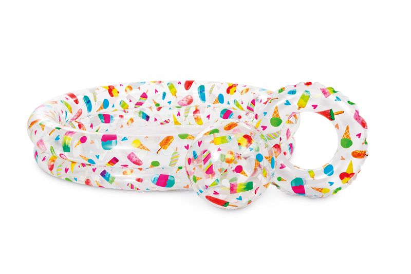 INTEX Bazénik Intex® 59460, Just so fruity Set, detský, nafukovací, koleso, lopta, 1,22x0,25 m