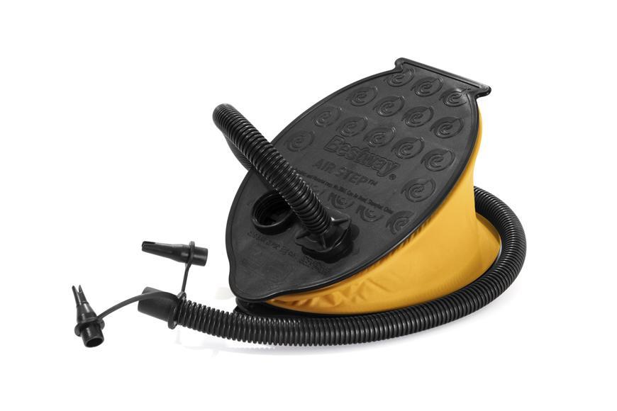 Bestway Pumpa Bestway® 62023, Air Step, hadica, 3x adaptér, nožná, 15 cm, na nafukovačky, bazény a lopty