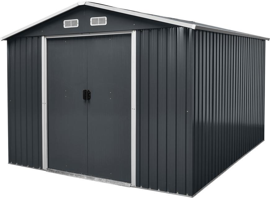 STREND PRO Domček Strend Pro, záhradný, plech, antracit, 301x303x214 cm