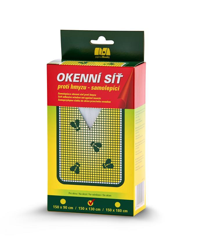 Papírna Moudrý Sieť proti hmyzu a komárom, 150x130 cm, na okno, biela