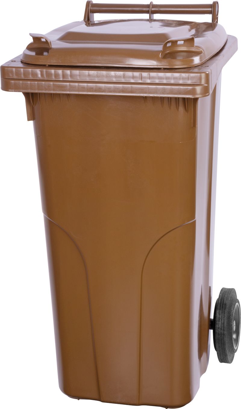 Nádoba Europlast 120 lit., plast, hnedá 8014, HDPE, popolnica na odpad