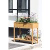 Záhon Strend Pro Garden, 89x33x76 cm, so spodnou policou, drevo, vyvýšený, s nohami