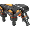 Rozbočovač Strend Pro Garden, spojka, záhradný, 4-way, s ventilmi