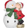 Dekorácia MagicHome Vianoce, dievčatko so snehuliakom, LED, 8x12.5x15.8 cm