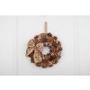 Veniec MagicHome Vianoce, prírodný, závesný, s mašľou, 30 cm