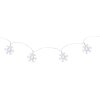 Reťaz MagicHome Vianoce SnowFlake, 10 LED studená biela, jednoduché svietenie, 2xAA, IP20, interiér, osvetlenie, L-0,90 m