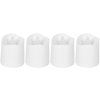 Sviečka MagicHome Vianoce, LED, sada 4 ks, jednoduché svietenie, 3,8x5 cm, pohyblivý plameň