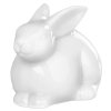 Dekorácia MagicHome, Zajačik, biely, porcelán, veľkonočný, 10,4x7,3x7,1 cm