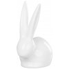 Dekorácia MagicHome, Zajačik s dlhými ušami, biely, porcelán, veľkonočný, 10,1x6,5x13,1 cm