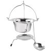 Servírovacia sada MagicHome, 800 ml, nerez, mini kotlík so stojanom a naberačkou