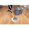 Súprava upratovacia Strend Pro Quantum 16 lit., rotačný mop na podlahy + vedro, teleskopická násada, tyrkys/sivá, mix farieb