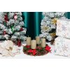 Sviečka MagicHome Vianoce, 4,8x8 cm, valcová, bal. 4 ks, šampaň, s glitrami, adventná