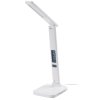 Lampa Strend Pro, stolná, LED, bezdrôtové nabíjanie, voľba intenzity svetla, s displejom, hodiny, budík, teplomer, 4 W, biela