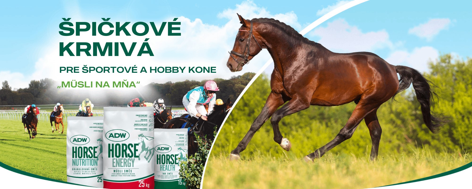 Krmivá a doplnky pre kone. Chovateľské potreby pre kone, Jazdecké vybavenie.