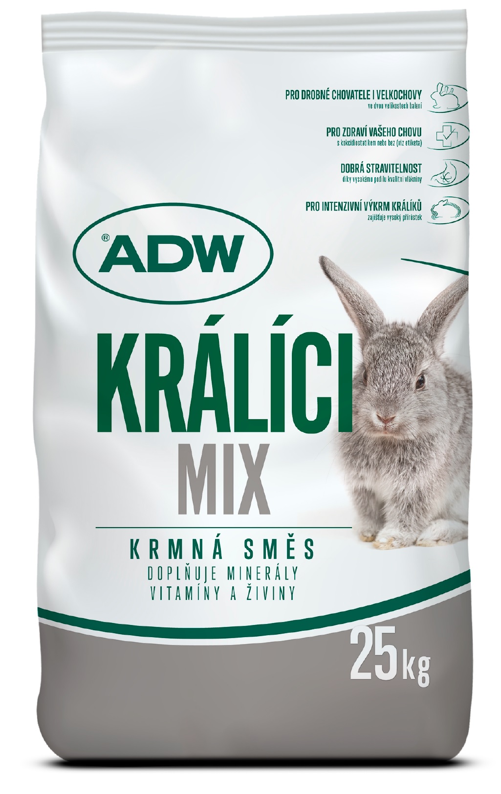 Kŕmna zmes pre králiky ADW granule 25KG