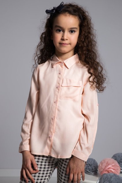 Pudrová dívčí košile NDZ36060