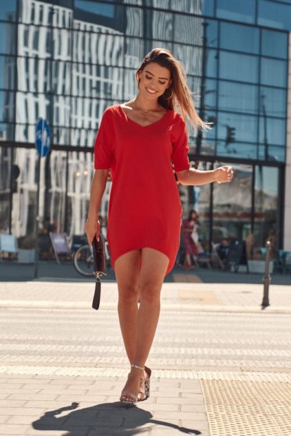 Oversize červené šaty Fasardi
