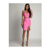 Odpovídající sada tužkové sukně s krátkým topem, růžová AZR9650