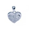 Přívěsek stříbrné srdce - zirkonový třpyt P2008 (Výběr kovu Stříbro)