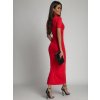 Ołówkowa midi sukienka z golfem czerwona FG674 (Velikost S)