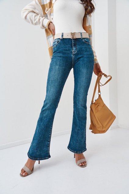 Dámske rozšírené džínsové nohavice 96630