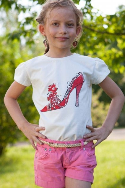 Dívčí růžové šortky Fasardi